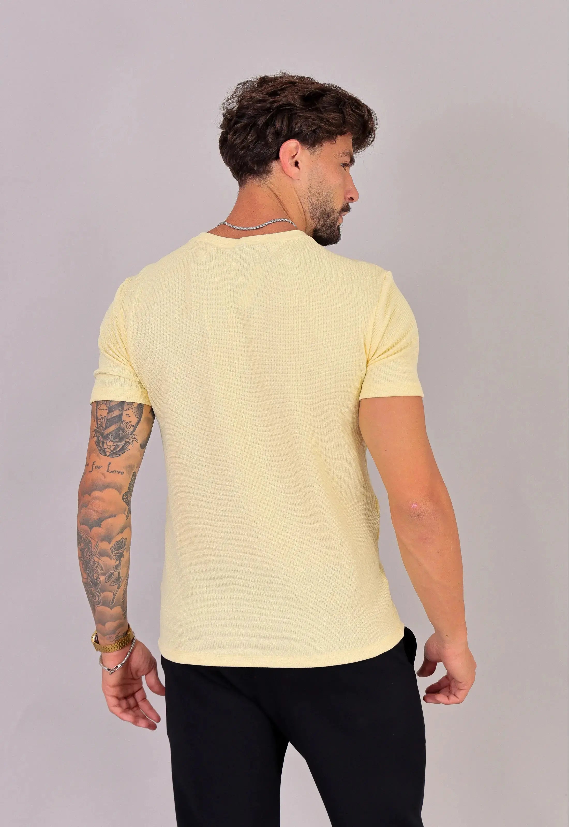 Camiseta Masculina Tricot Amarela - Imagem 5