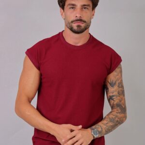 Camiseta Regata Machão Masculina Bordo