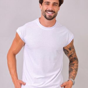 Camiseta Regata Machão Masculina Branca