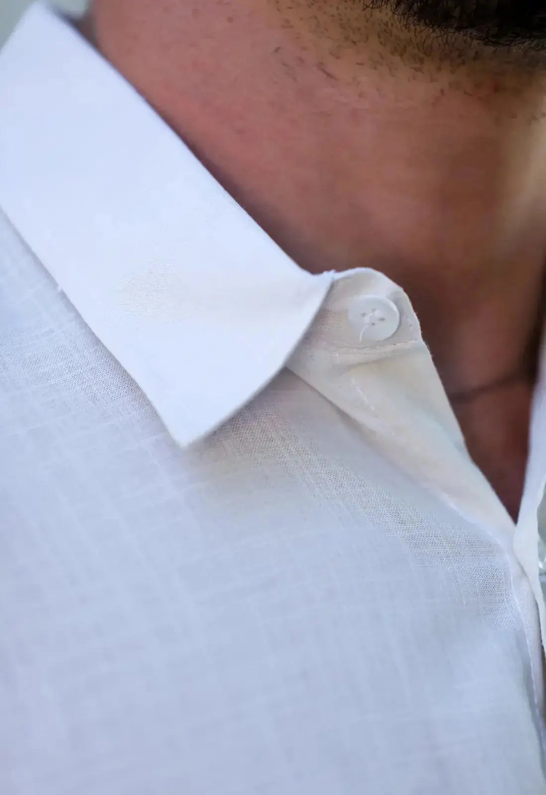 Camisa Masculina Manga Curta Flame Slim Bege - Imagem 7