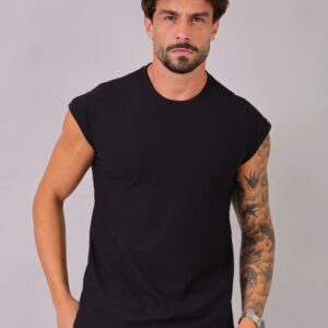 Camiseta Regata Machão Masculina Preta