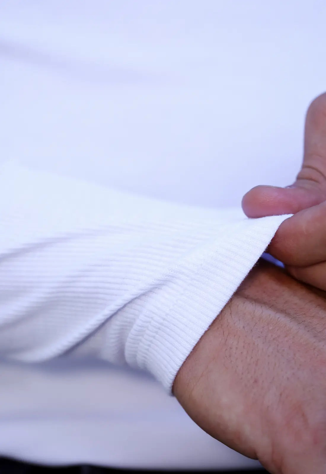 Camiseta Slim Manga Longa Gola Média Branca - Imagem 7